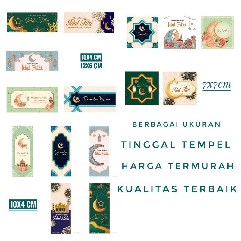 

READY STOCK 20pcs STIKER KOTAK HAMPERS ROTI KUE KERING LEBARAN IDUL FITRI RAMADHAN