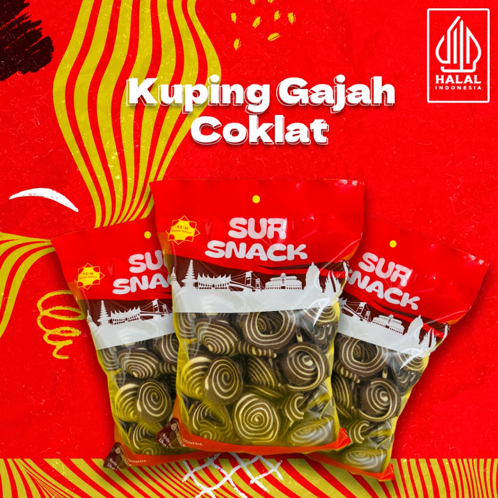 

Kuping gajah coklat 250gr / 500gr snack gurih dan renyah