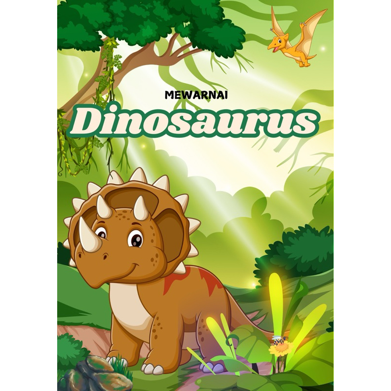 Buku Mewarnai Gambar Dinosaurus Untuk anak SD/TK