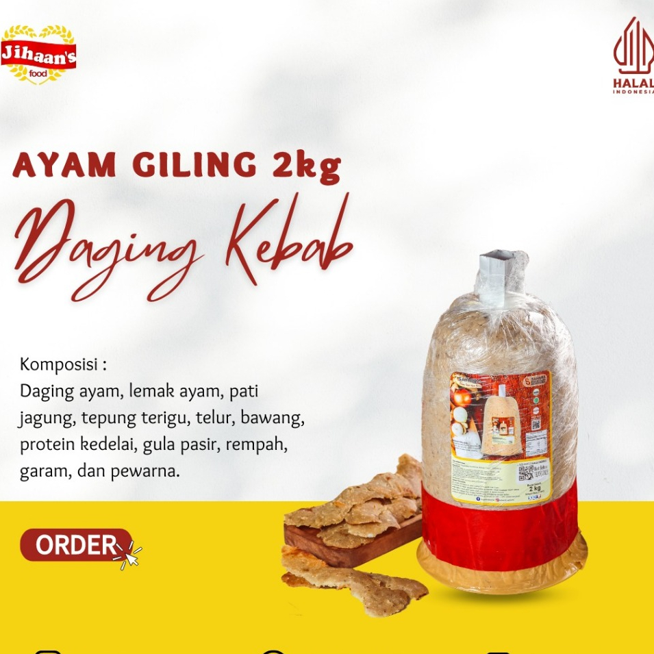 

Daging Kebab Ayam Giling 2 Kg - Jihaan's Food Medan