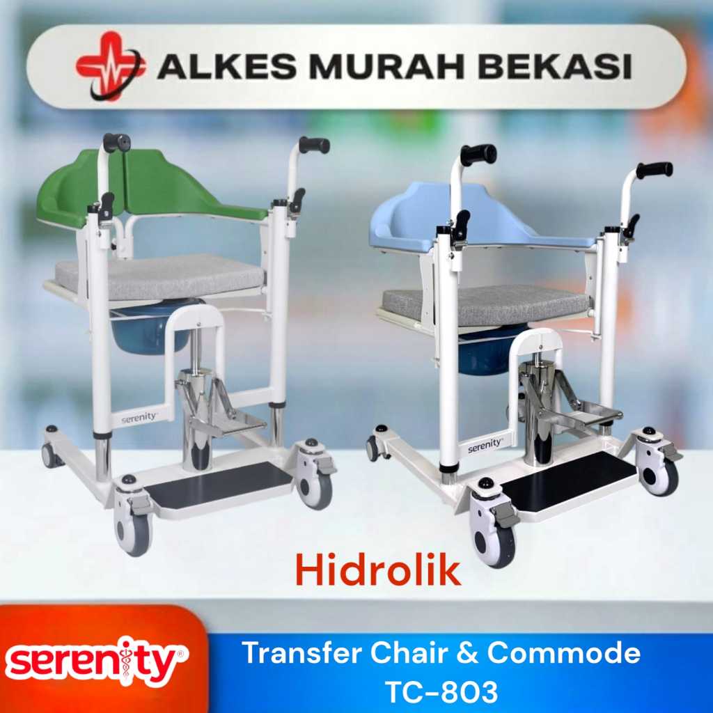 SerenityTransfer Chair & Commode TC-803 / Kursi Roda Transfer BAB HIDROLIK
