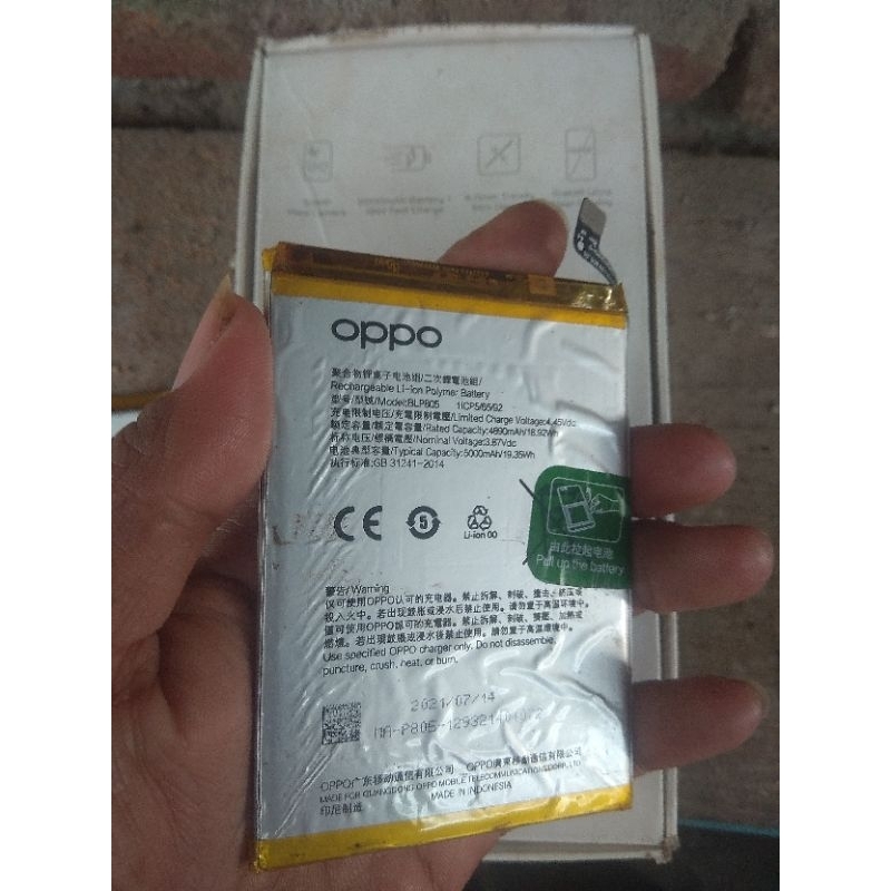 baterai hp Oppo ori  a16 a32 a33 a53 a74 a93 android smartphone bekas copotan normal