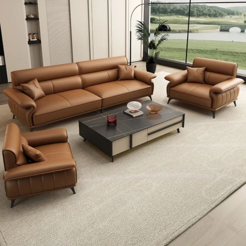 Sofa ruang kantor mewah ,sofa kulit set 321