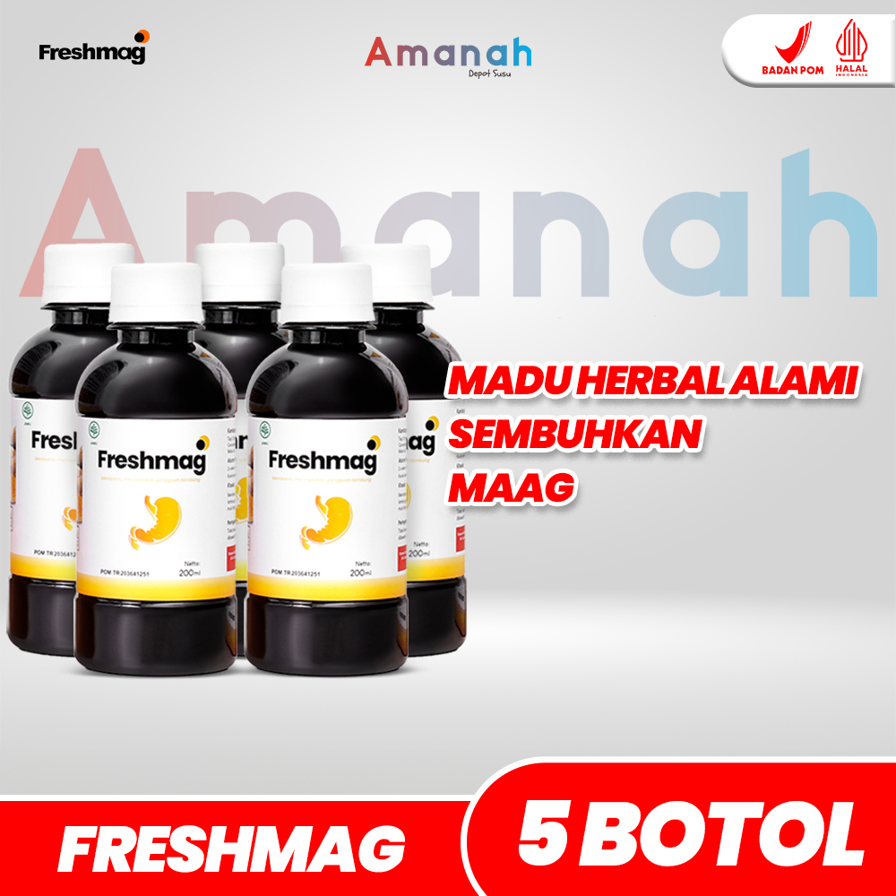 

Freshmag Paket 5 Botol Madu Solusi Permasalahan Lambung Original