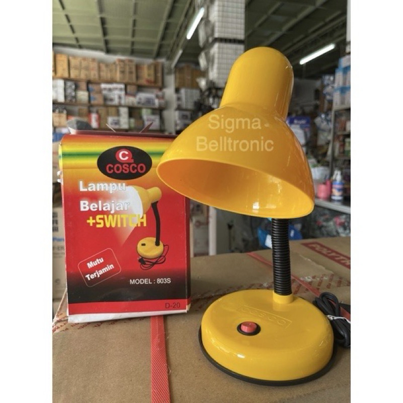 Lampu belajar Reida/Cosco lampu meja, baca. model corong LED ada switch On Off