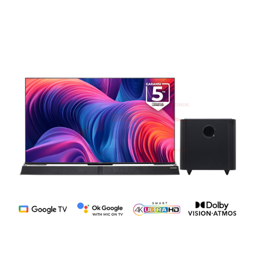 LED TV Polytron 50BUG5959/4K UHD Smart Cinemax Soundbar Google TV 50 Inch