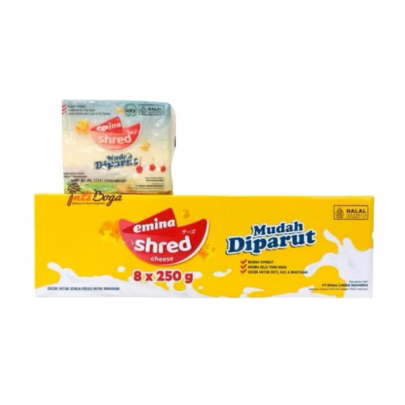 

Keju Emina Shred 8x250gr | Keju Cheddar Emina Shred 2kg