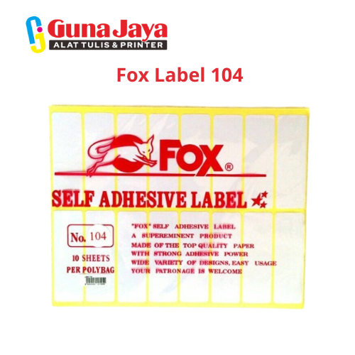 

Fox Label 104 - Label Kertas Fox 104 untuk Pencetakan Nama dan Alamat, Berkualitas Tinggi
