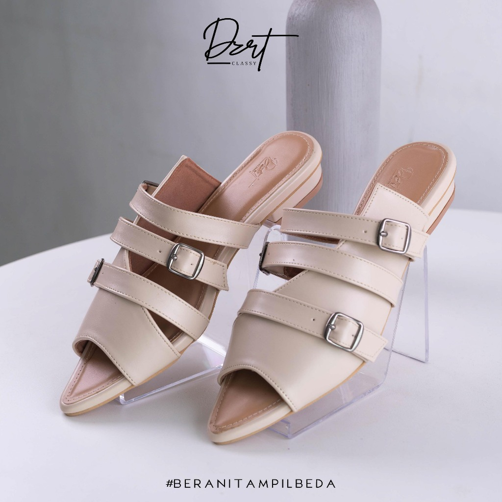 Slavina Mules Sandal Wanita Kekinian Sandal Wanita Terbaru Sepatu Sendal Wanita