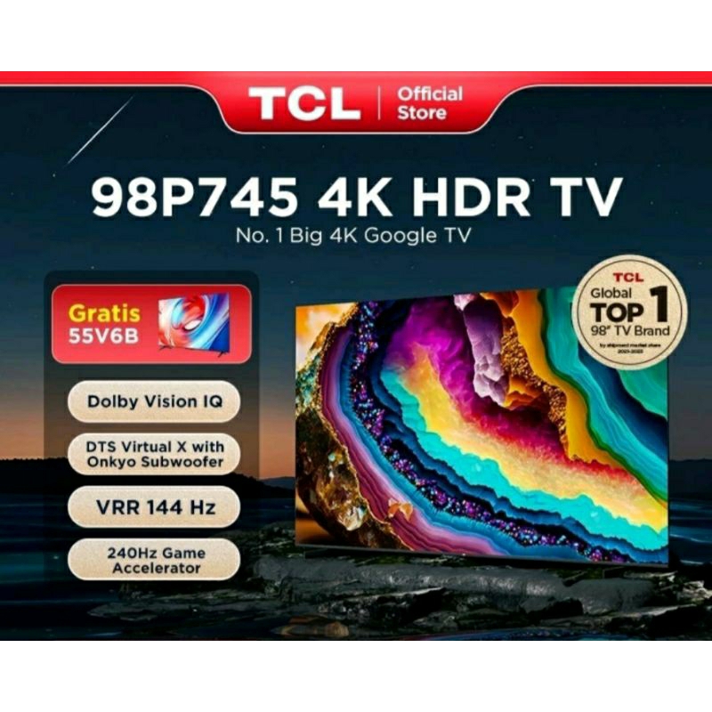 LED TV TCL 98 INCH 98P745/TCL LED TV 98 INCH