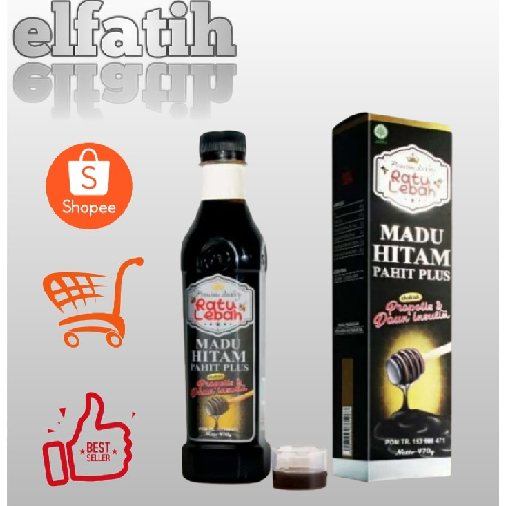 

Madu Hitam Pahit Plus Propolis Daun Insulin Ratu Lebah 470gr Original