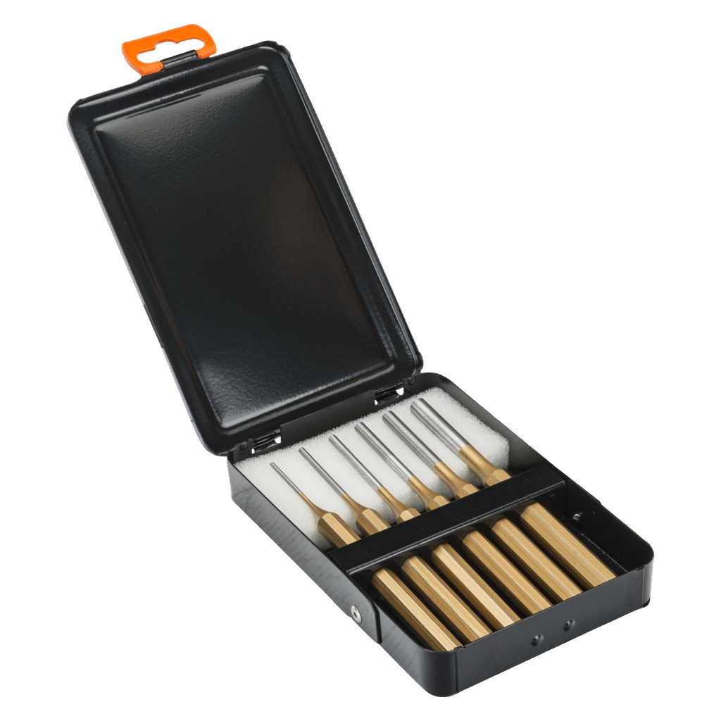 Cylindrical Drift Punch Set with Octagonal Shank - 6 Pcs/Box, P/N 3734S/6 BAHCO