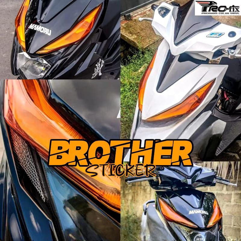 stiker skotlet lampu sein orange sticker scotlet transparan oren lampu sein motor mobil