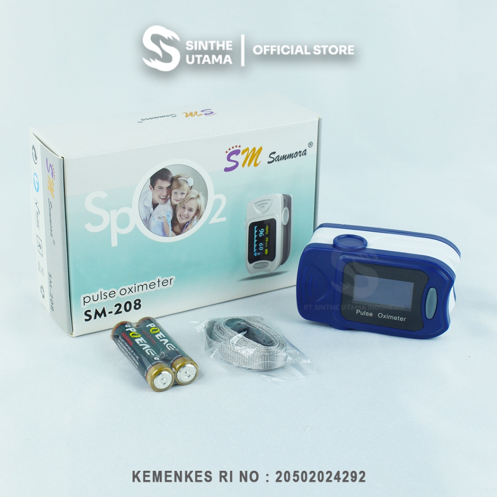 Pulse Oximeter Sammora SM-208 / Alat ukur kadar oxygen dalam darah