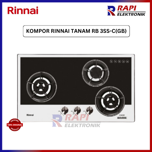 RINNAI KOMPOR RINNAI TANAM RB 3SS-C(GB) / Kompor Tanam Rinnai RB-3SS-C (GB)