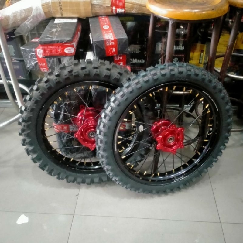 paket velg cross costom ring 16 17 18 19 21 KLX D-Tracker wr crf 150 tromol cnc