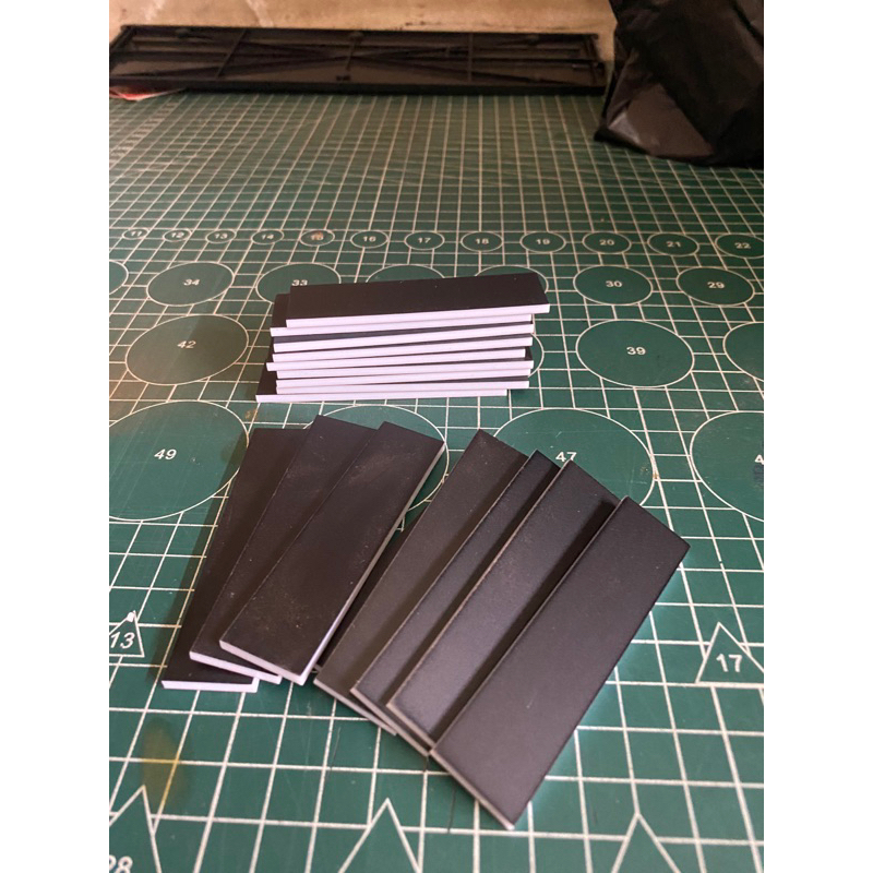 

Bahan nama dada akrilik nametag 8x2 cm 3mm Hitam Doff