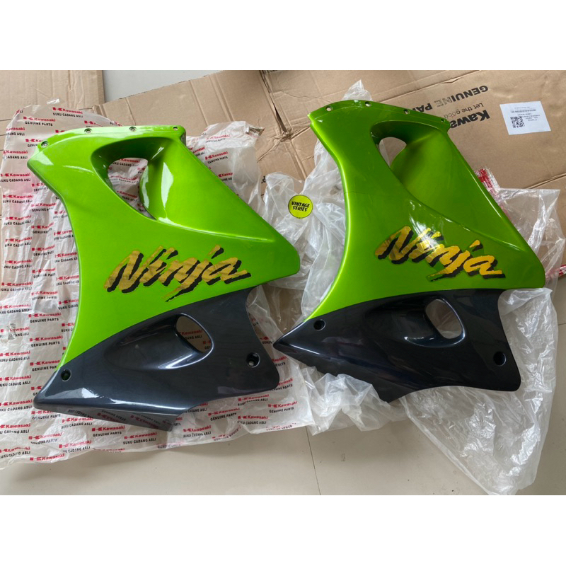 FAIRING NINJA RR OLD HIJAU METALIK SAYAP SAMPING/FERING SAMPING HIJAU METALIK NINJA RR OLD BAGIAN KI