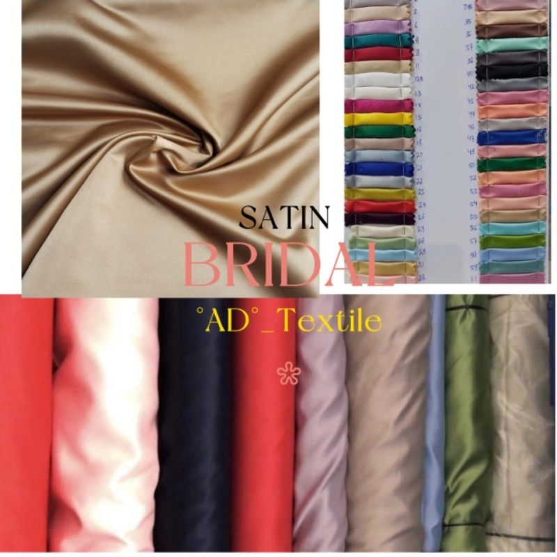 bahan kain Satin Bridal/kain satin Bridal/satin Bridal Duchess||bahan bridal