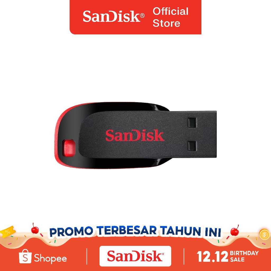 SanDisk CZ50 Cruzer Blade 128GB USB 2.0 - Flashdisk