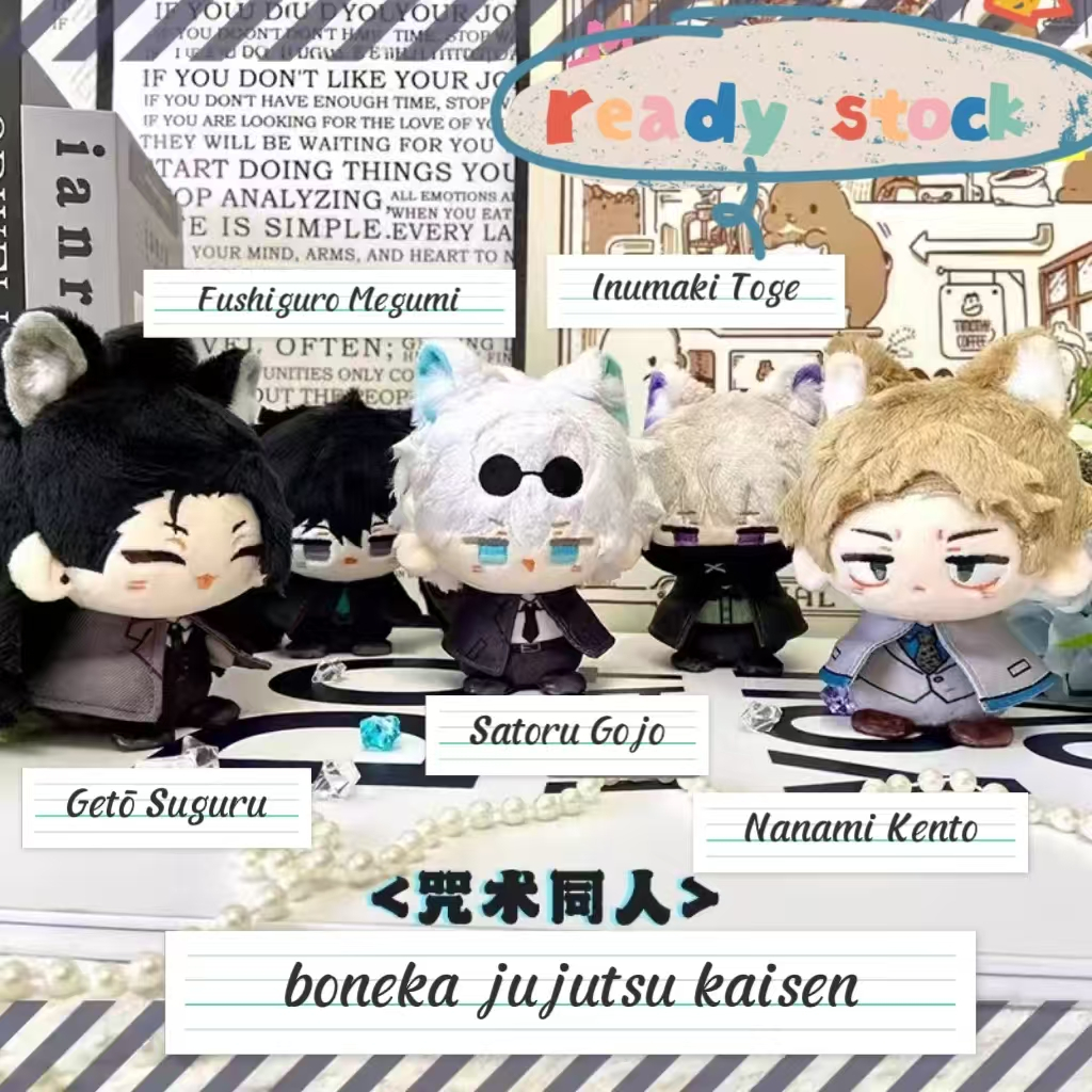 [READY STOCK] doll gojo geto jujutsu kaisen boneka nanami megumi doll toge jjk doll keychain 10cm