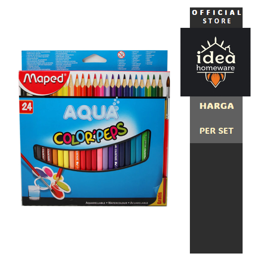 

PENSIL WARNA AIR MAPED AQUA PENCIL WATERCOLOR WATERCOLOUR SET 24 WARNA 836013