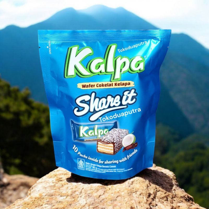 

Kalpa share it isi 10 pcs / kalpa share it wafer coklat kelapa 95 gr / kalpa share it pouch