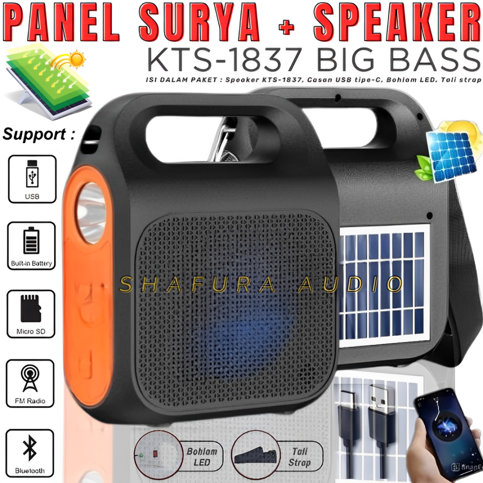 Solar Lighting System Lampu Emergency Tenaga Matahari Panel Surya Kts1837 | Solar Light Lampu Panel 