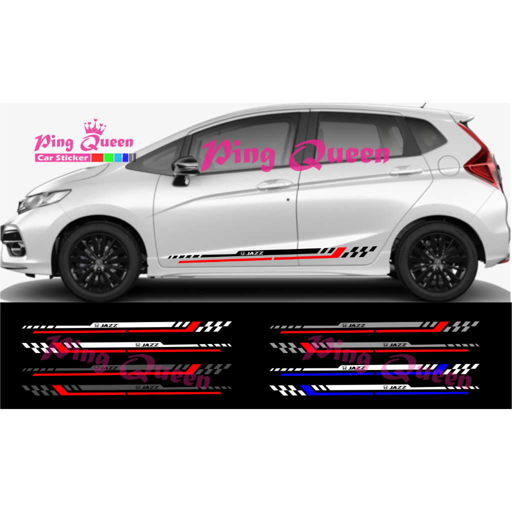 STICKER BODY SAMPING MOBIL JAZZ STICKER CUTTING MOBIL HONDA JAZZ