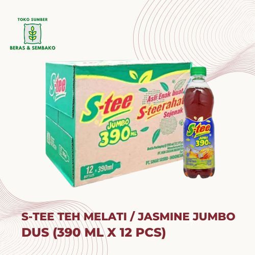 

S-TEE minuman teh melati / jasmine tea jumbo dus (390 ml x 12 pcs)