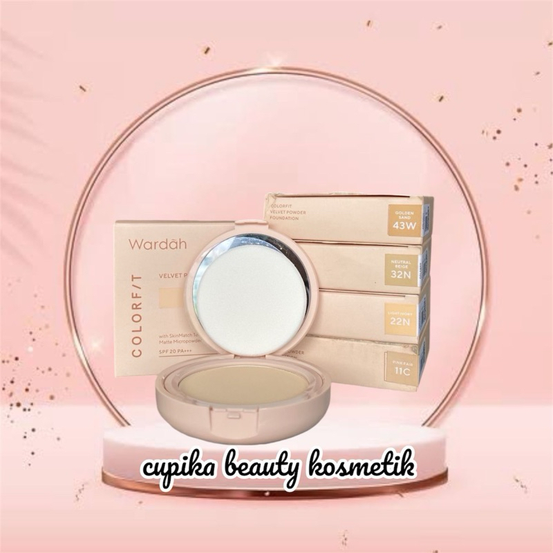 ak,ix] WARDAH colorfit velvet powder foundation spf 20 pa+++ full coverage tahan lama dan glowing