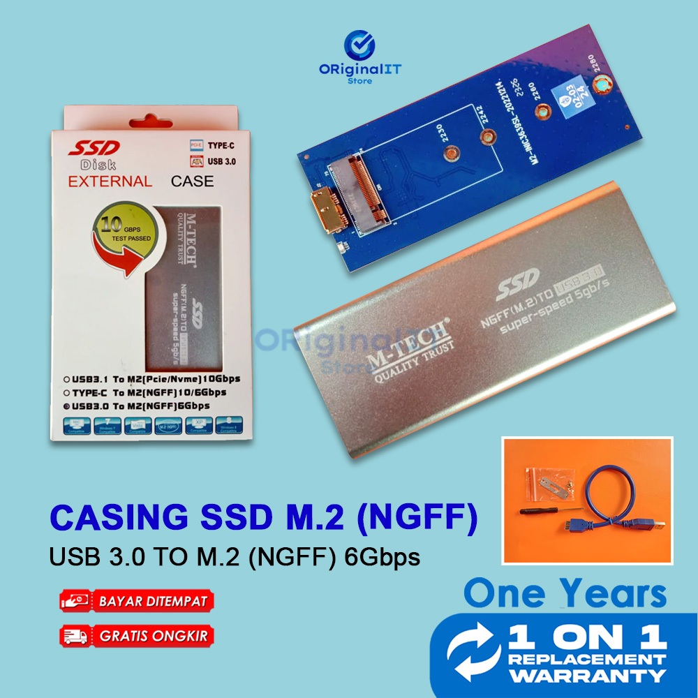Casing SSD M2 NGFF USB 3.0 SSD Case