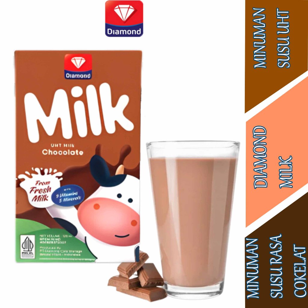 

Minuman Susu Rasa Cokelat - Diamond Milk - Minuman Susu UHT - 125ml