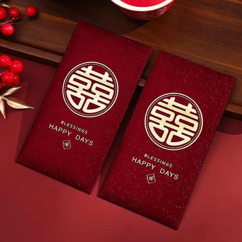 

[ 6 pcs ] Angpao wedding premium glitter / angpao glitter / angpao shuangxi /angpao panjang