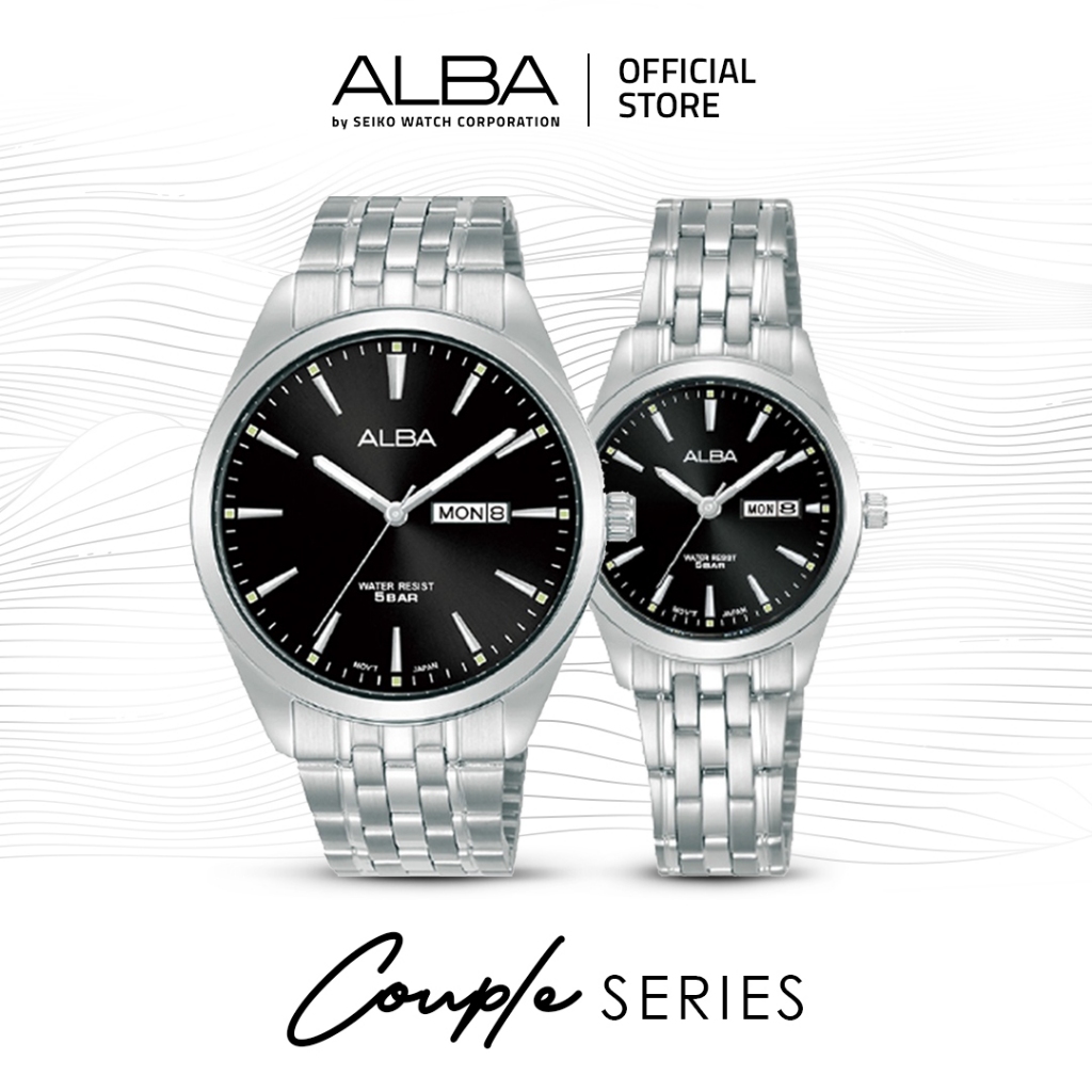 Jam Tangan Couple Alba AJ6179 & AN8075 Analog Quartz