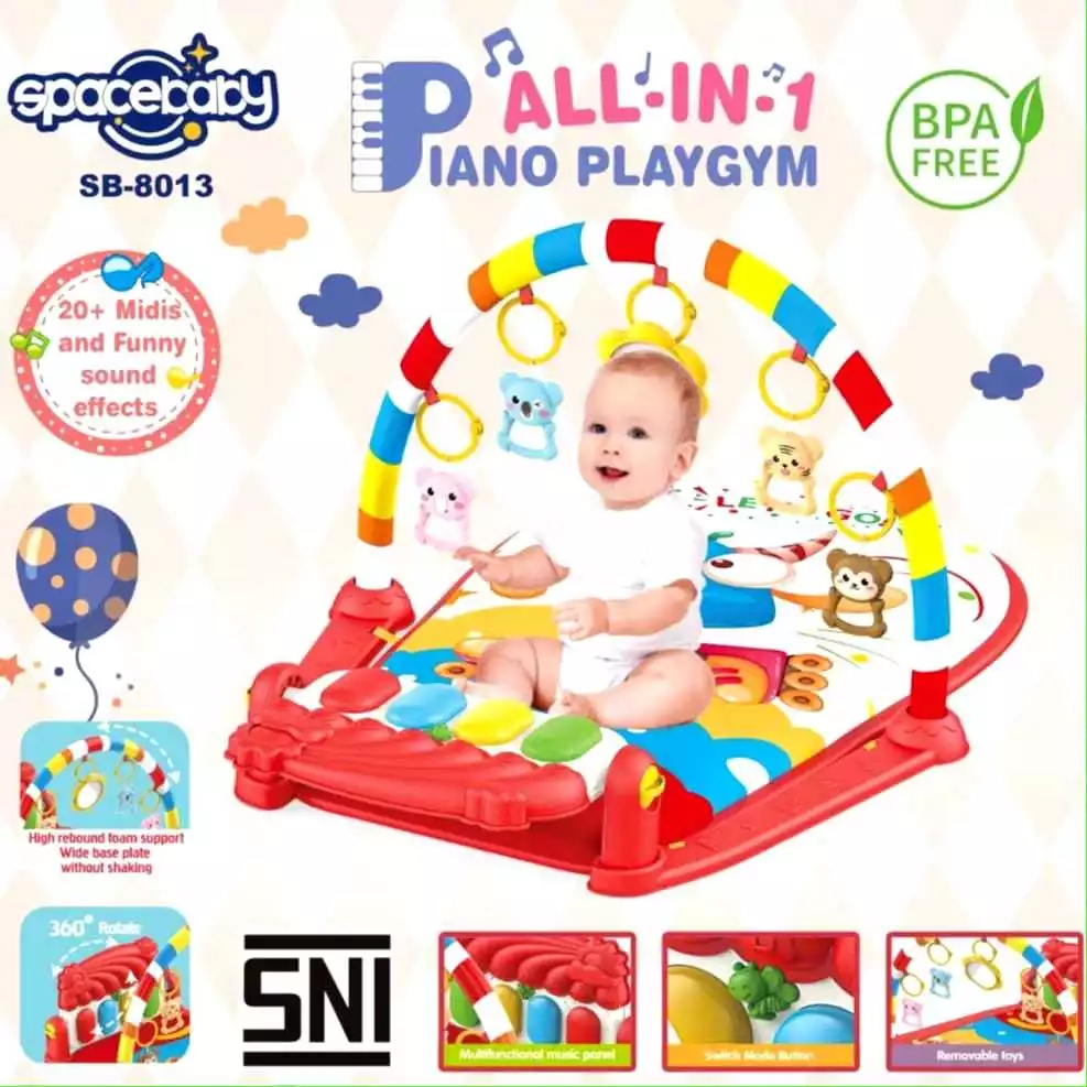 PRELOVED LIKE NEW Spacebaby Baby Bouncer Piano Playgym SB 8013 / Mainan bayi
