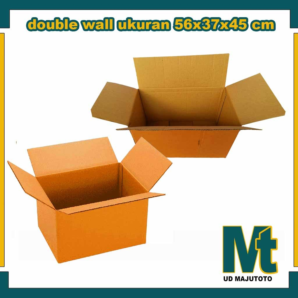 

Kardus 56x37x45 cm/Box Polos Tebal Double Wall Karton Packing/Dus Coklat Baru