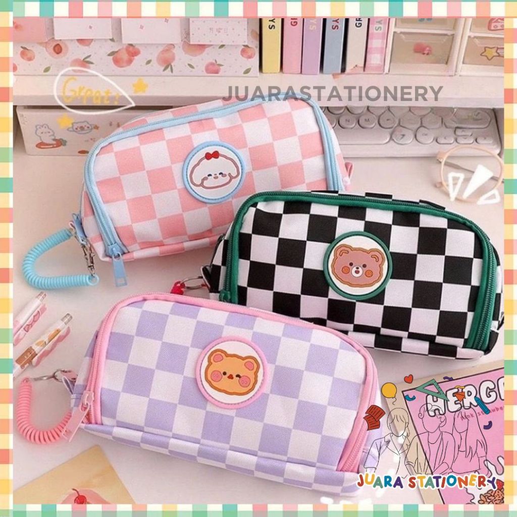 

Tempat Pensil Resleting Besar Bear Korea Import / Stationery Lucu Aesthetic Estetik / Tepak Pensil / Pencil Case (772)