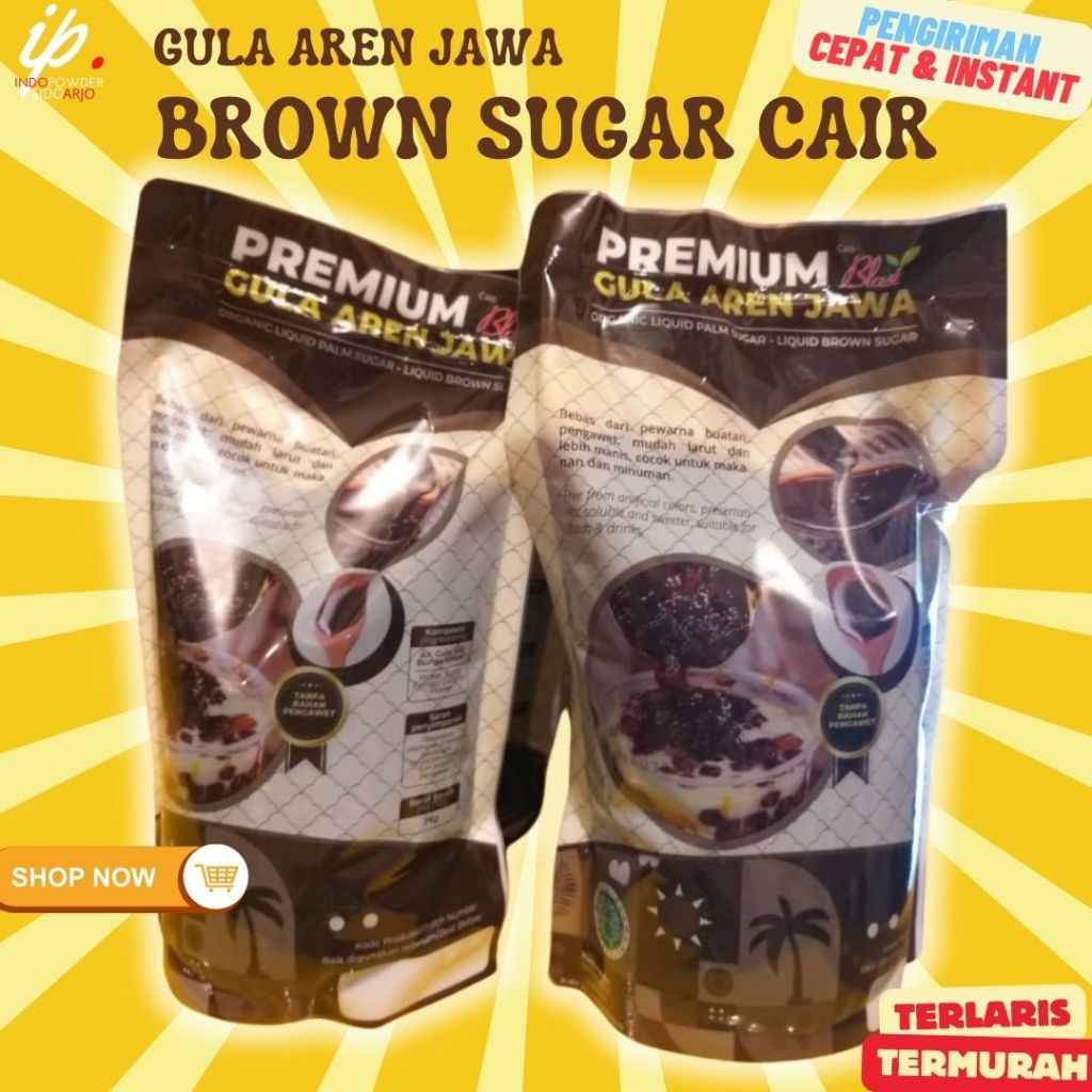 

BROWN SUGAR PREMIUM CAIR 1KG/ GULA AREN CAIR 1 KG / GULA AREN / GULA PALM / TOPPING GULA MERAH CAIR