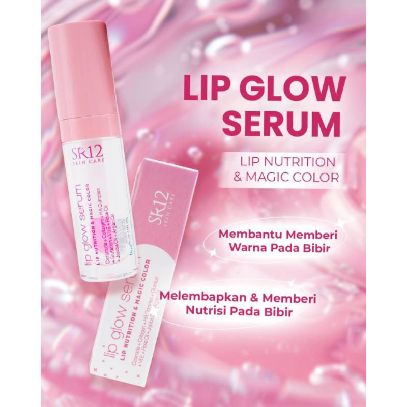 SR12 LIP GLOW SERUM  / SERUM BIBIR / MELEMBABKAN / PINK ALAMI / BIBIR SEHAT / BPOM / HALAL