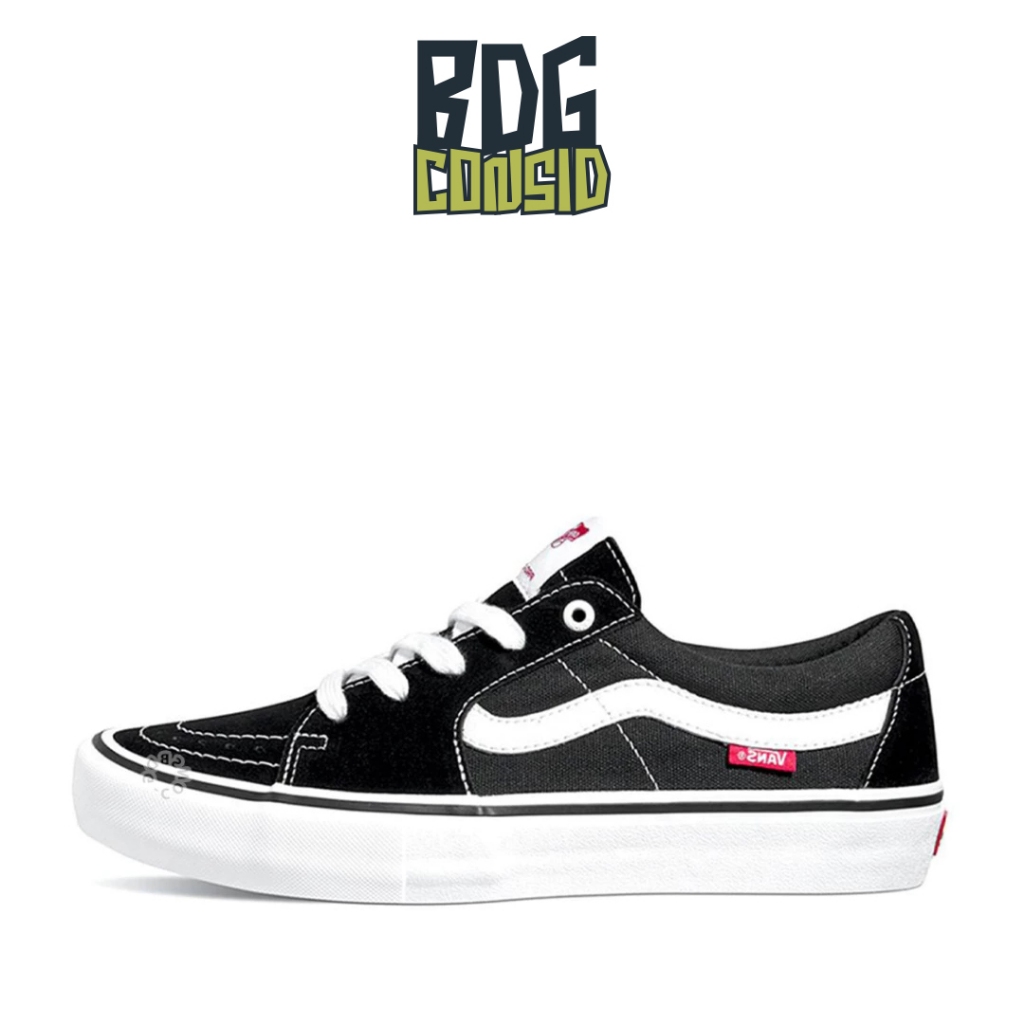 Sepatu Vans Sk8 Low Pro Black White