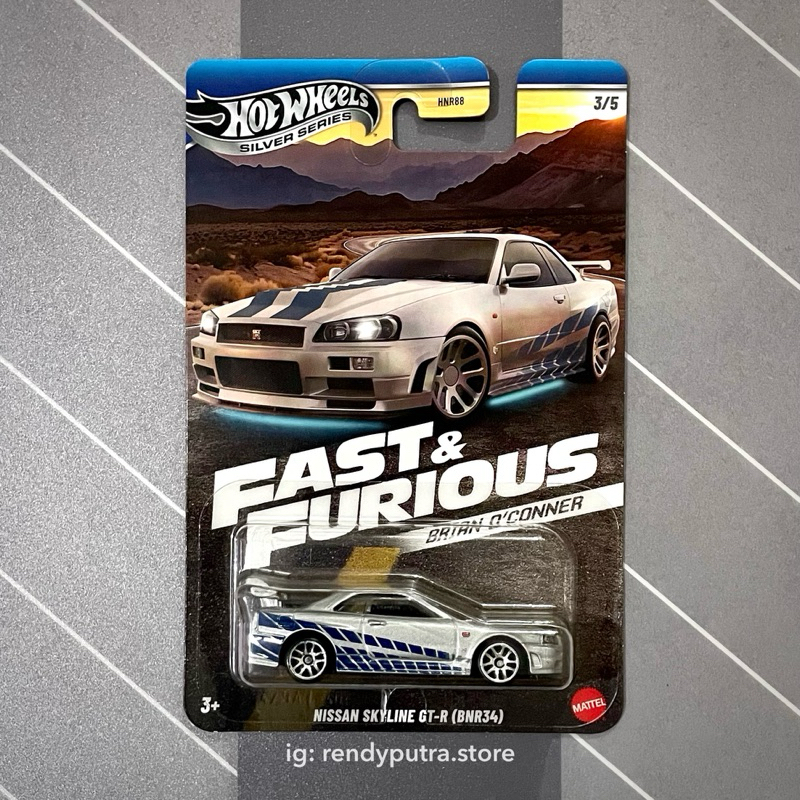 Hot Wheels Nissan Skyline GT-R R34 Fast & Furious Brian O’Conner
