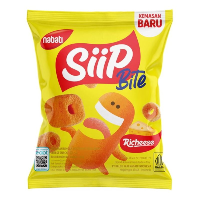 

Nabati Siip Bite Snack Rasa Keju 62 g