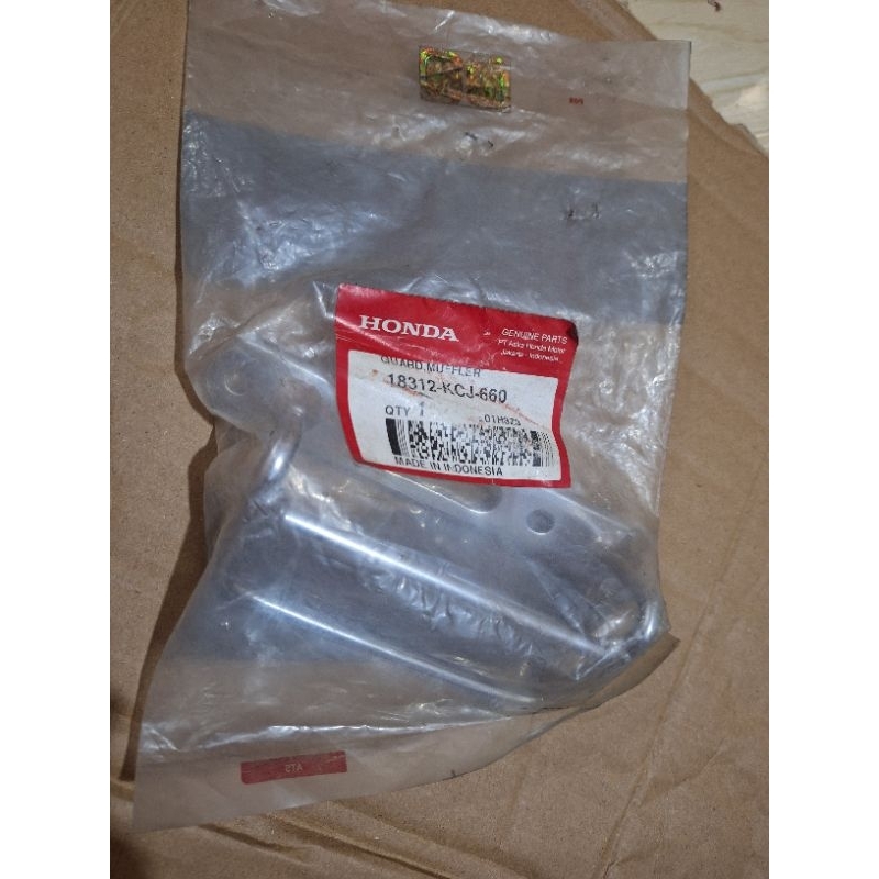 panggang sate bracket breket pelindung besi knalpot tiger revo tirev original ahm honda 18312-kcj-66