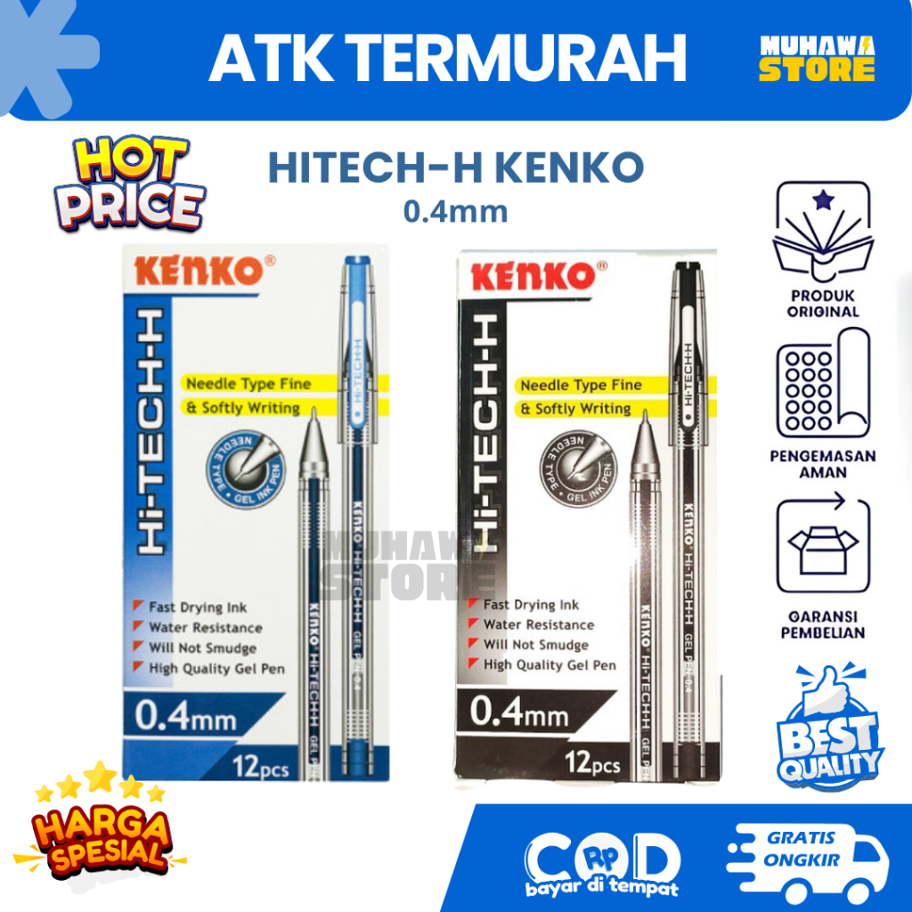

HITECH-H KENKO PEN GEL 0.4mm I HITECH-H KENKO 0.4 mm Softly Writing gel pen