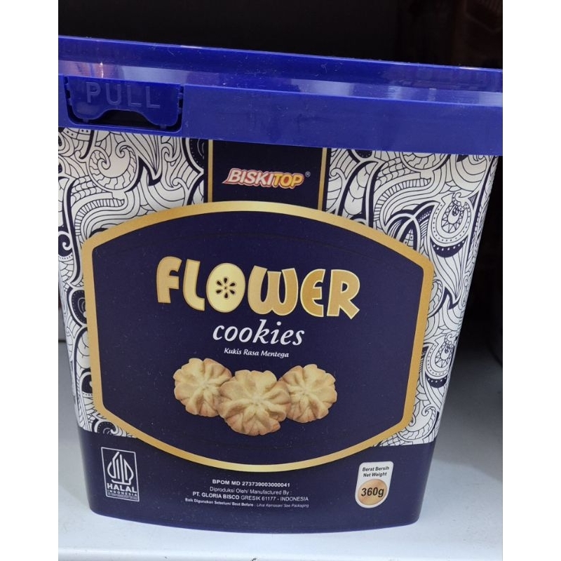 

BISKITOP Flower Cookies Handle Kukis Rasa Mentega 360g - HK.