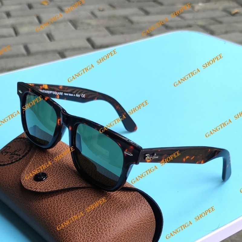 Kacamata Hitam Rayban WAYFARER Square Kaca 2151 Tortoise Glossy