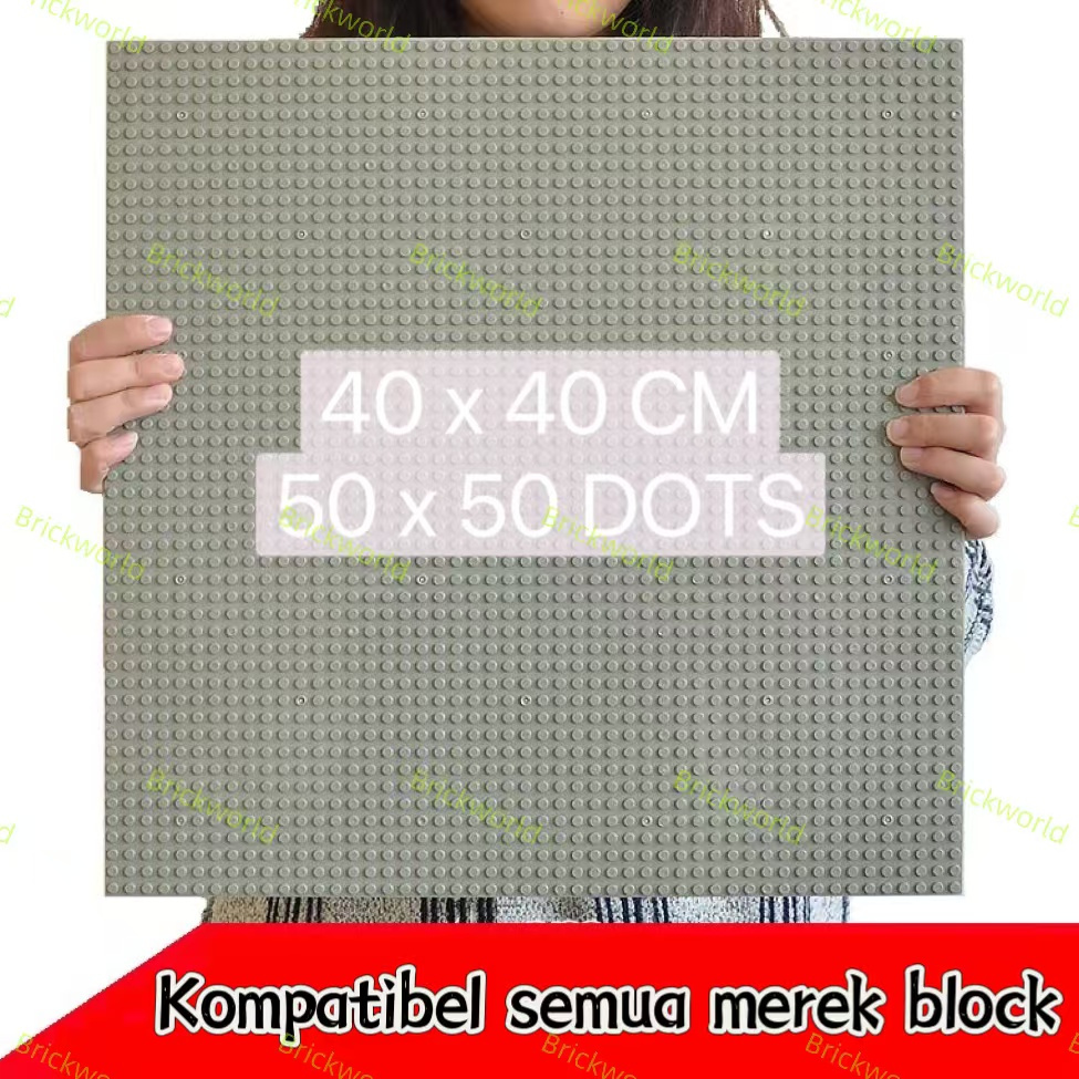 Mael_sehan - Base Plate 50x50 Dots 40x40 CM - Bricks Bangunan DIY Tatakan Anak