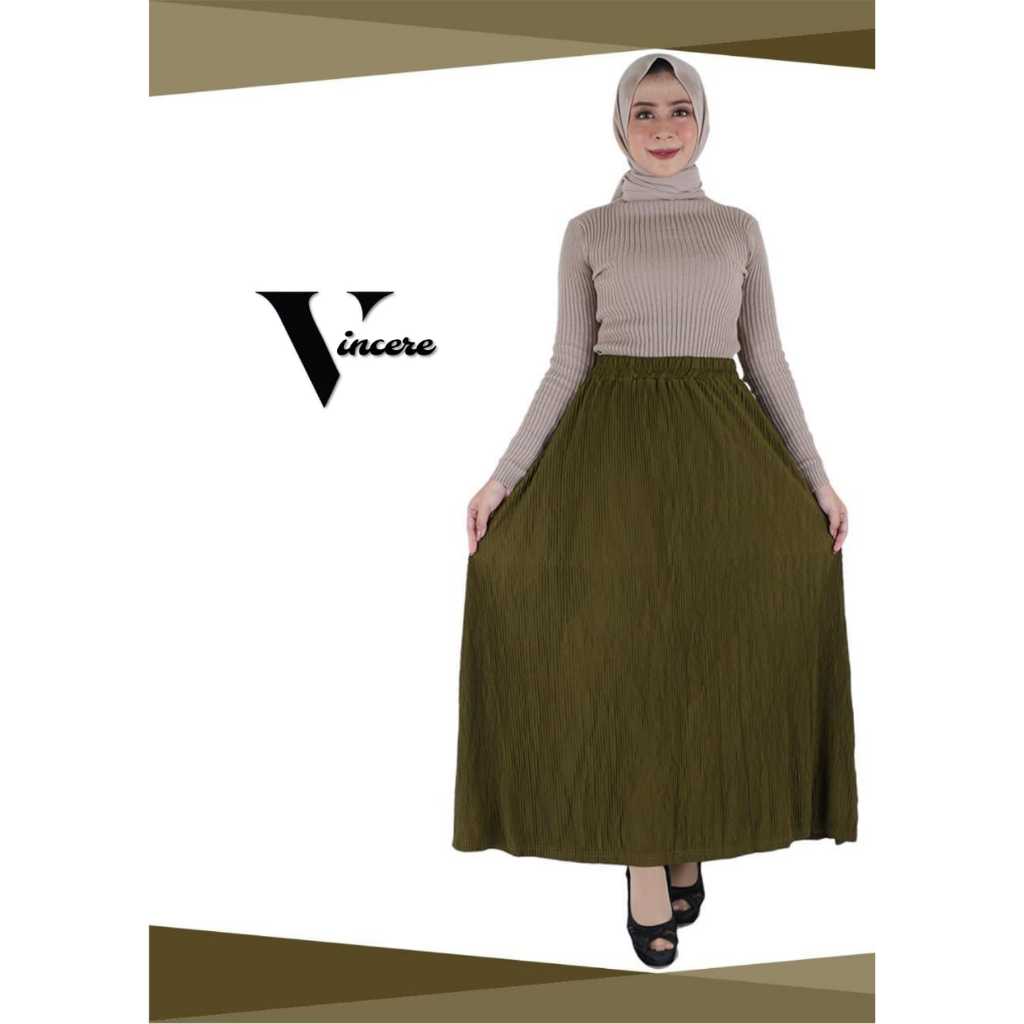 Rok Plisket Lidi/Rok Plisket jumbo/Rok Panjang Plisket/Plated Skirt