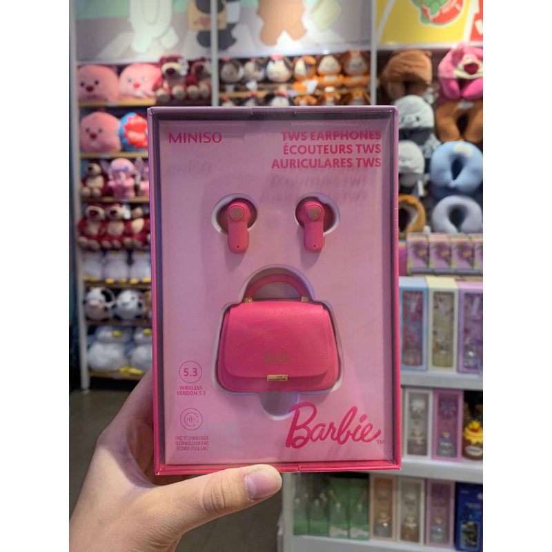 Miniso Barbie Collection Bag Style TWS Earphones Model: SX-210 (Pink)